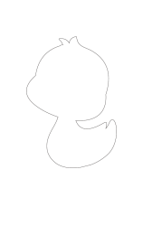 How do you draw a baby duck step by step - Step 1