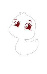 How do you draw a baby duck step by step - Step 2