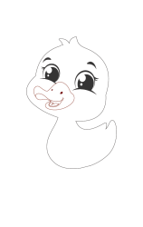 How do you draw a baby duck step by step - Step 3
