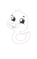 How do you draw a baby duck step by step - Step 4