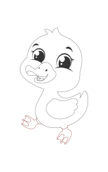 How do you draw a baby duck step by step - Step 5