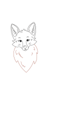 How do you draw a fox step by step - Step 3