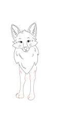 How do you draw a fox step by step - Step 4