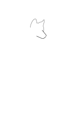 How do you draw a wolf step by step - Step 1