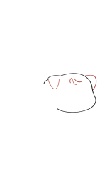 How do you draw a pig easy step by step - Step 2