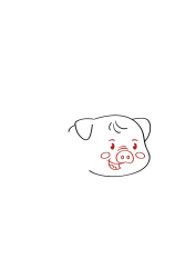 How do you draw a pig easy step by step - Step 3