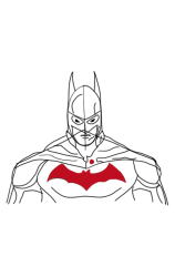 How to draw a batman step by step - Step 10