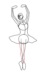 How to draw a ballet dancer step by step - Step 7