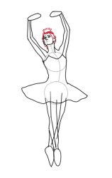 How to draw a ballet dancer step by step - Step 9