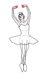 How to draw a ballet dancer step by step - Step 10