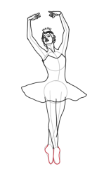 How to draw a ballet dancer step by step - Step 11