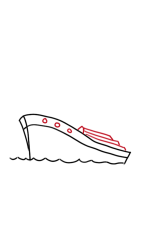 How to draw a boat step by step - Step 4