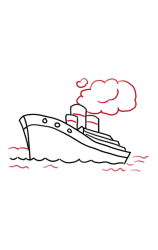 How to draw a boat step by step - Step 6