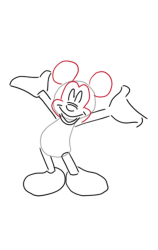 How do you draw mickey mouse step by step - Step 5