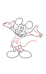 How do you draw mickey mouse step by step - Step 6