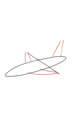 How to draw a airplane step by step - Step 2