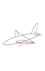 How to draw a airplane step by step - Step 3