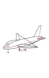 How to draw a airplane step by step - Step 5