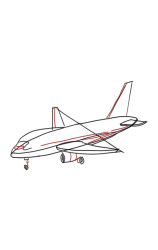 How to draw a airplane step by step - Step 6
