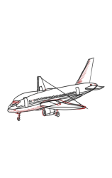 How to draw a airplane step by step - Step 8
