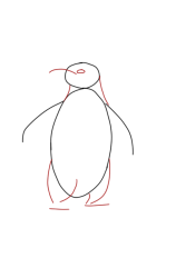 How to Draw a Penguin Step by Step - Step 2
