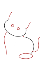 How do you draw a cat step by step - Step 2