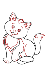 How do you draw a cat step by step - Step 4