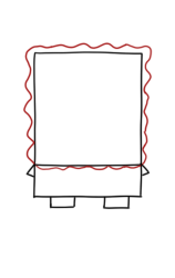How to draw spongebob step by step - Step 3