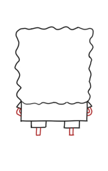 How to draw spongebob step by step - Step 4