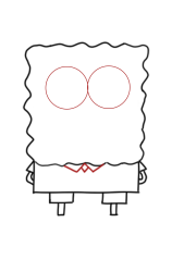 How to draw spongebob step by step - Step 5
