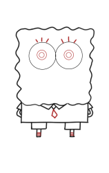 How to draw spongebob step by step - Step 6