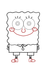 How to draw spongebob step by step - Step 7