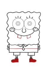 How to draw spongebob step by step - Step 8