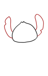 How to draw stitch step by step - Step 2