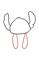 How to draw stitch step by step - Step 3