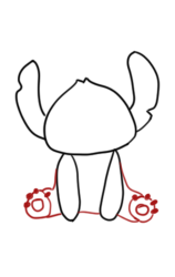 How to draw stitch step by step - Step 4