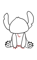 How to draw stitch step by step - Step 5