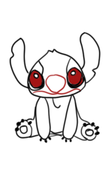 How to draw stitch step by step - Step 7