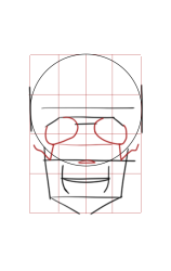 How to draw a skeleton head step by step - Step 4