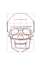 How to draw a skeleton head step by step - Step 5