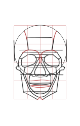 How to draw a skeleton head step by step - Step 7