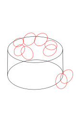 How to draw a cake step by step - Step 2