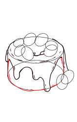 How to draw a cake step by step - Step 4