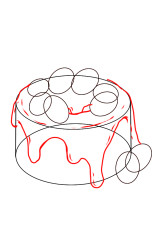 How to draw a cake step by step - Step 3