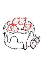 How to draw a cake step by step - Step 6