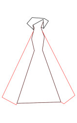 How to draw a dress step by step - Step 3