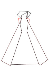 How to draw a dress step by step - Step 4