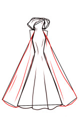 How to draw a dress step by step - Step 7