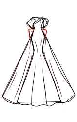 How to draw a dress step by step - Step 8