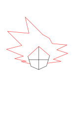 How to draw a goku - Step 2